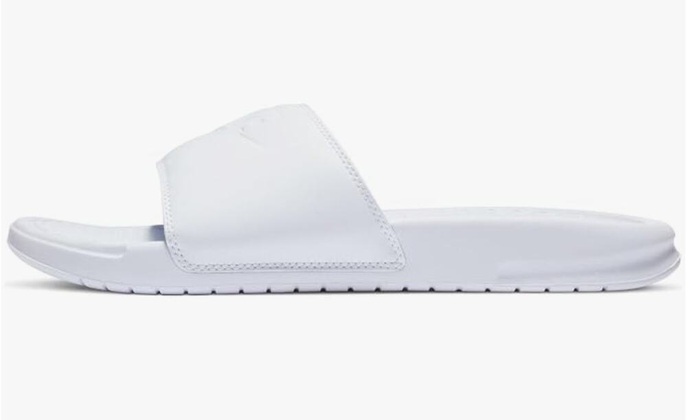 Nike Women's Benassi JDI Slides, White/White-White, 10